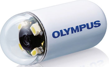 Imagen: El sistema EndoCapsule 10 (Fotografía cortesía de Olympus).