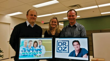Imagen: Los autores del estudio Mike Kolber, Christina Korownyck y Mike Allan (Fotografía cortesía de la Universidad de Alberta).