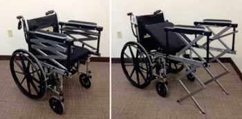 Imagen: El asistente para acceso a las sillas de ruedas (Fotografía cortesía de la Universidad de Purdue).
