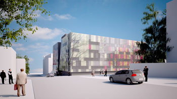 Imagen: Interpretación artística del nuevo campus del hospital central en Mikkeli (Finlandia) (Fotografía cortesía del BEI).