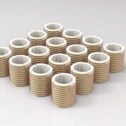 Imagen: Una matriz de metamaterial compuesto de resonadores helicoidales (Fotografía cortesía de la Universidad de Boston). Imagen: Una matriz de metamaterial compuesto de resonadores helicoidales (Fotografía cortesía de la Universidad de Boston).