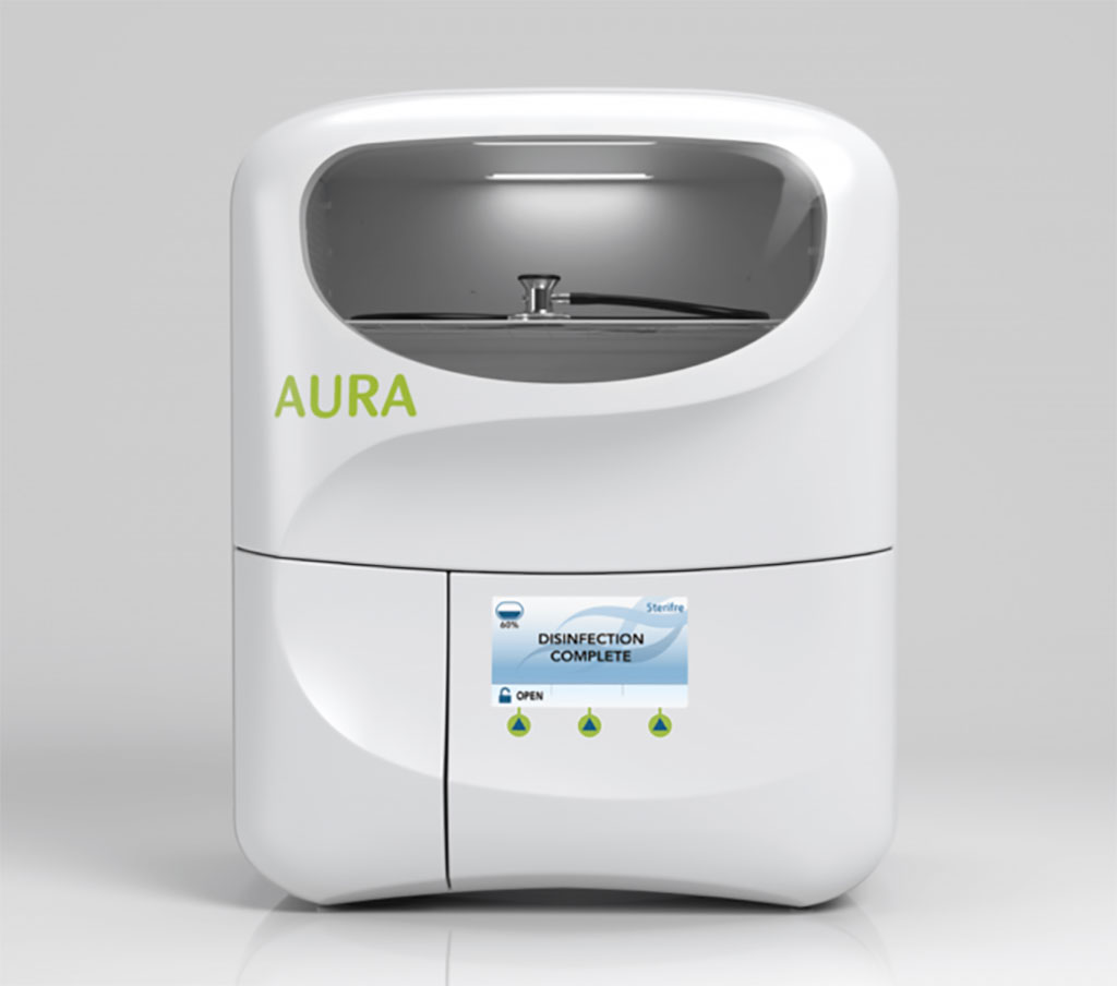 Imagen: Sistema desinfectante AURA (Fotografía cortesía de Sterifre Medical, Inc.)