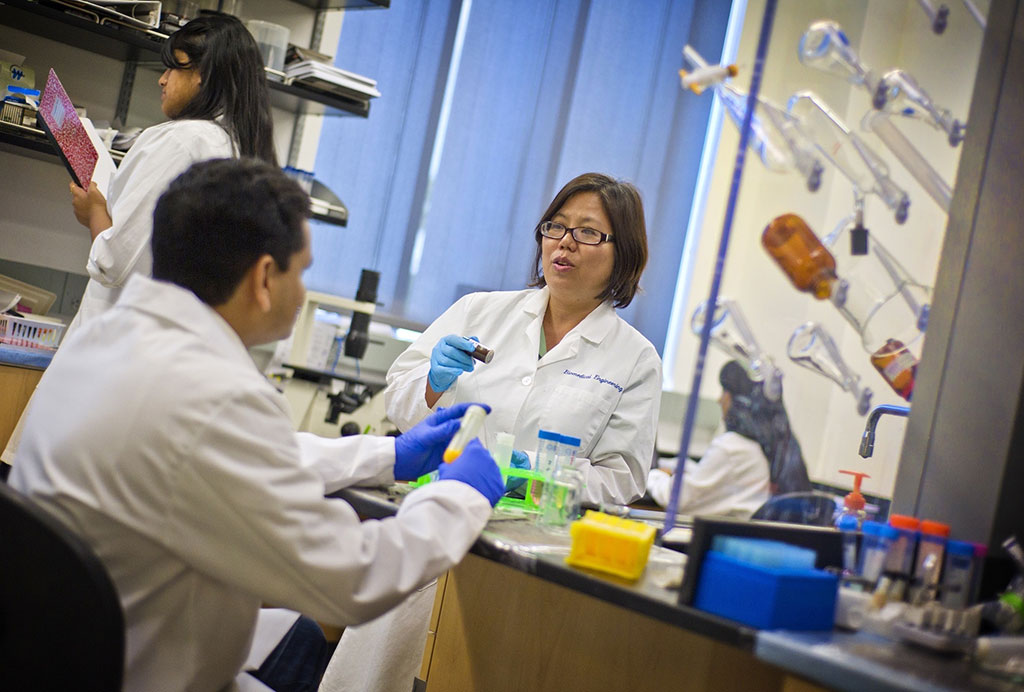 Imagen: Los nanomateriales pueden proporcionar imágenes mientras se entregan medicamentos para combatir la EAP  (Fotografía cortesía de la Universidad de Texas en Arlington)