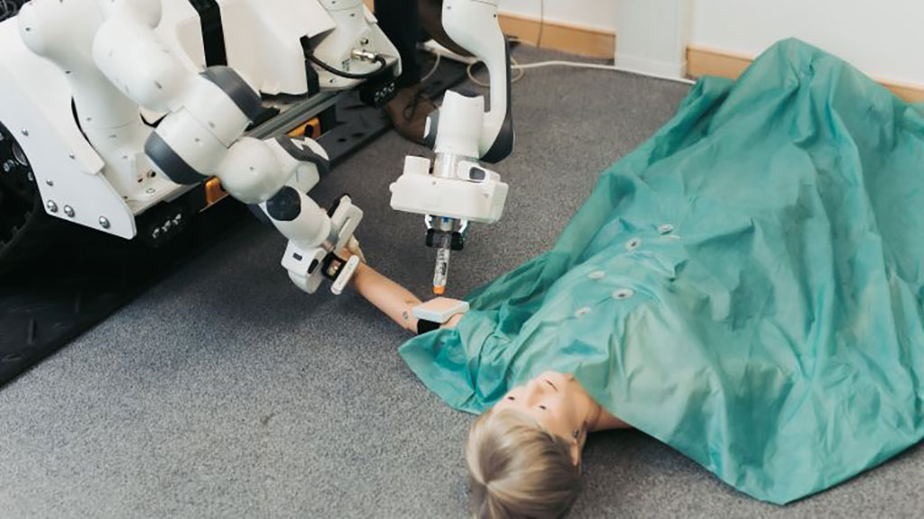 Imagen: Los robots pueden proporcionar tratamiento médico remoto en un entorno peligroso (Fotografía cortesía de la Universidad de Sheffield)