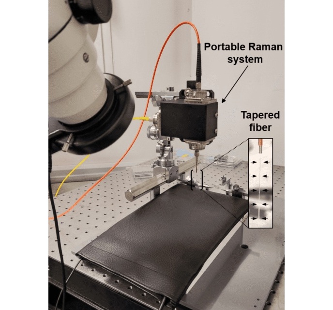 Imagen: Instrumento de espectroscopía vibratoria (foto cortesía de Mariam Al-Masmudi/CNIO)