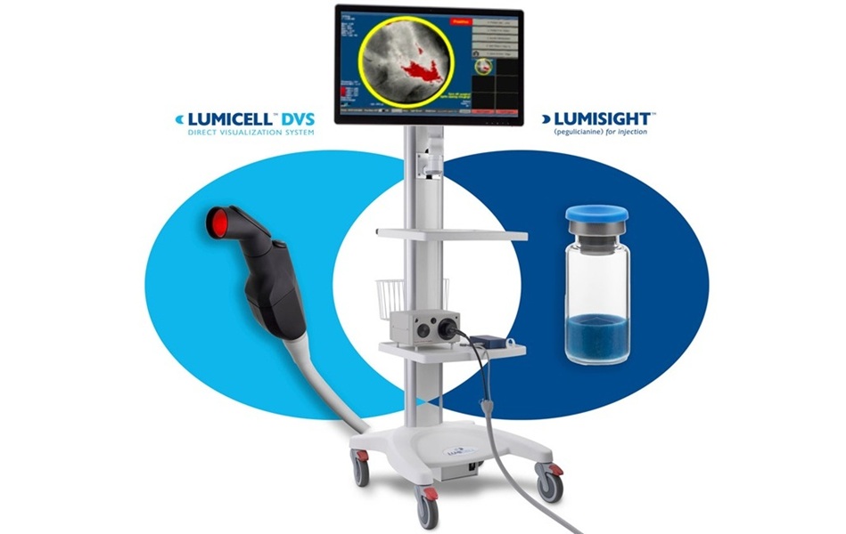 Imagen: LumiSystem es la combinación de dos productos aprobados por la FDA: LUMISIGHT (pegulicianina) y el sistema de visualización directa Lumicell (Foto cortesía de Lumicell)