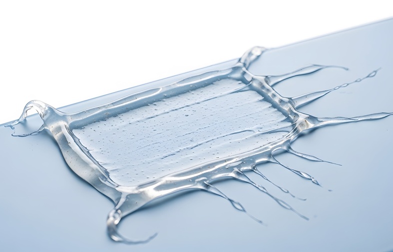 Imagen: el biosensor flexible con una interfaz de hidrogel imprimible se adhiere de forma segura a la piel durante la monitorización (Fotografía cortesía de 123RF)