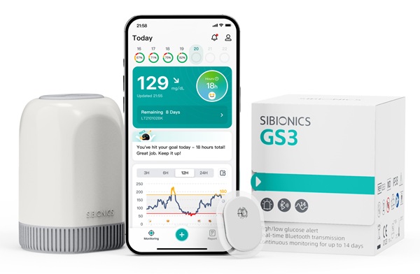 Imagen: SIBIONICS presentó su sistema GS3 en ATTD 2026, destacando la integración de la IA en el control rutinario de la diabetes (fotografía cortesía de SIBIONICS)