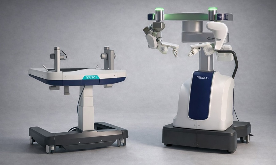Imagen: MUSA-3 está diseñado para asistir a los cirujanos durante procedimientos supermicrúrgicos abiertos, reduciendo la escala y estabilizando los movimientos de la mano (Fotografía cortesía de Microsure)