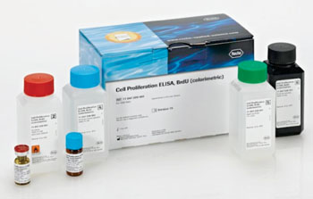 Imagen: El kit para análisis ELISA, BrdU, para proliferación celular (Fotografía cortesía de Roche Diagnostics).