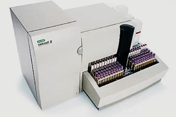 Imagen: El sistema de análisis de hemoglobina VARIANTII,  totalmente automatizado (Fotografía cortesía de Bio-Rad).