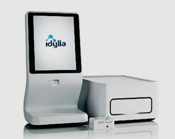 Imagen: El sistema de diagnóstico molecular, totalmente automatizado, Idylla, basado en la reacción de cadena de la polimerasa en tiempo real (RT-PCR), (Fotografía cortesía de Biocartis).