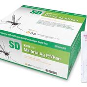 Imagen: La prueba SD BIOLINE Malaria Ag P.f/Pan es una prueba rápida, cualitativa y diferencial para la detección del antígeno de la proteína II rica en histidina (HRP-II) del Plasmodium falciparum y de la lactato deshidrogenasa (pLDH) común para las especies Plasmodium en sangre total humana (Fotografía cortesía de Alere).