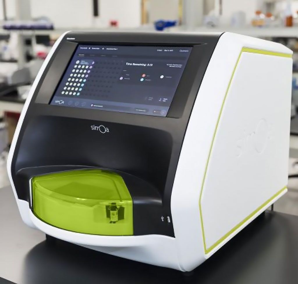 Imagen: El sistema de detección de biomarcadores ultrasensibles Quanterix SR-X utiliza tecnología de array molecular único (SIMOA) (Fotografía cortesía de Quanterix Corporation).