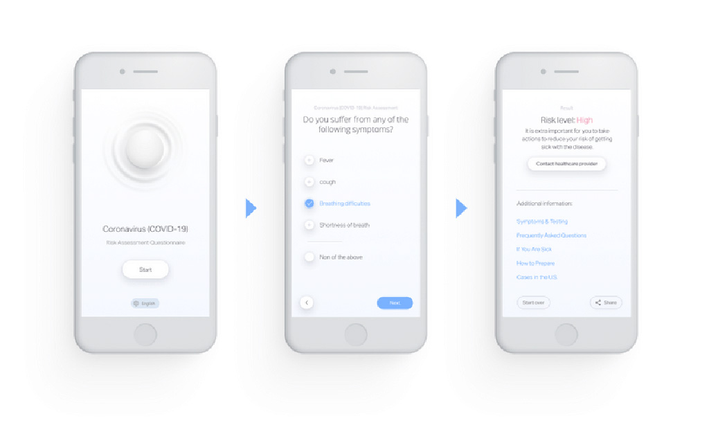 Imagen: Herramienta de evaluación y monitorización a distancia para la COVID-19 de Diagnostic Robotics (Fotografía cortesía de Diagnostic Robotics)