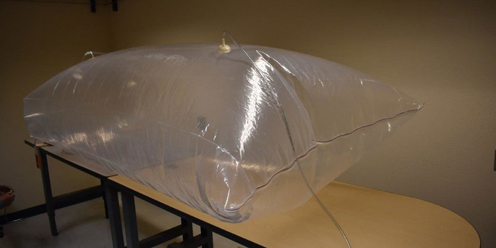 Imagen: Sistema de aislamiento desechable Numobag (Fotografía cortesía de Numotech, Inc.)