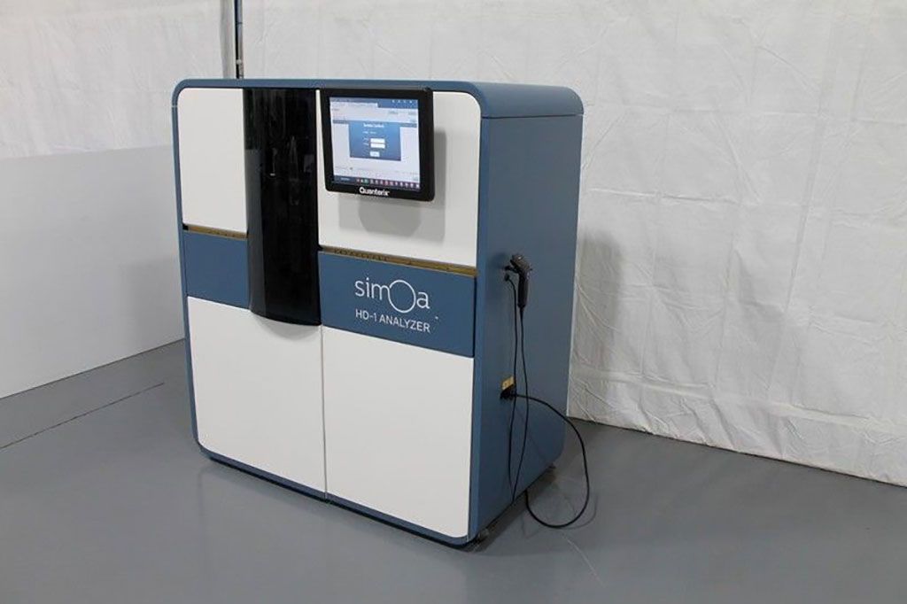Imagen: El analizador Simoa HD-1 es un nuevo analizador de inmunoensayo digital totalmente automatizado con sensibilidad de una sola molécula y multiplexación (Fotografía cortesía de Quanterix).