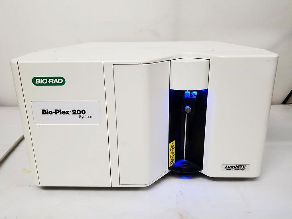 Imagen: El sistema Bio-Plex 200 es un sistema de array de suspensión que ofrece análisis de proteínas y ácidos nucleicos y una solución de análisis multiplex confiable que permite el análisis de hasta 100 biomoléculas en una sola muestra (Fotografía cortesía de Bio-Rad)