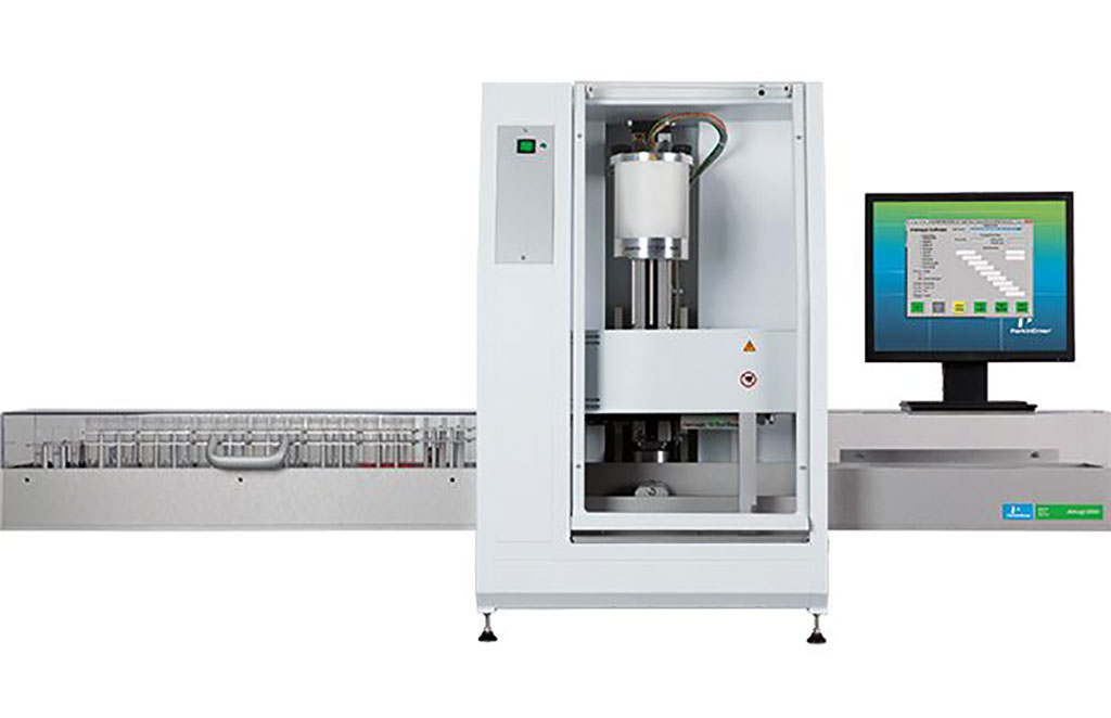 Imagen: El módulo de separación magnética Chemagic I es la solución completa para la preparación de ácidos nucleicos a partir de diversos materiales de muestra, como sangre, tejido, bacterias, plasma, saliva, etc. (Fotografía cortesía de PerkinElmer Chemagen Technologie)