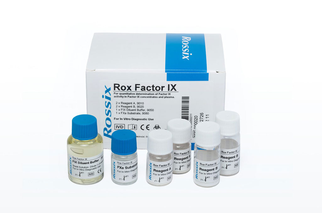 Imagen: Rox Factor IX es un kit cromogénico para la determinación de la actividad del Factor IX (FIX) en plasma y concentrados que lo contienen (Fotografía cortesía de Rossix)