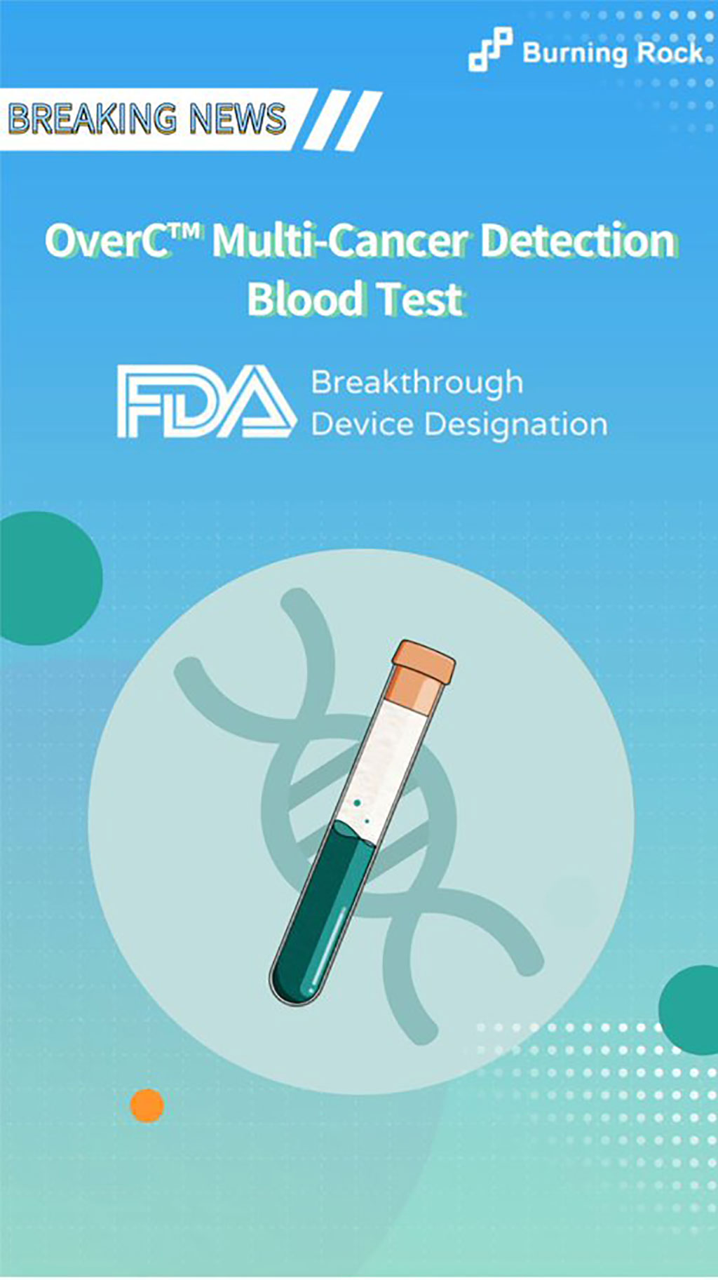 Imagen:  La FDA de EUA ha otorgado a OverC MCDBT la designación de dispositivo innovador (Foto de cortesía de Burning Rock)