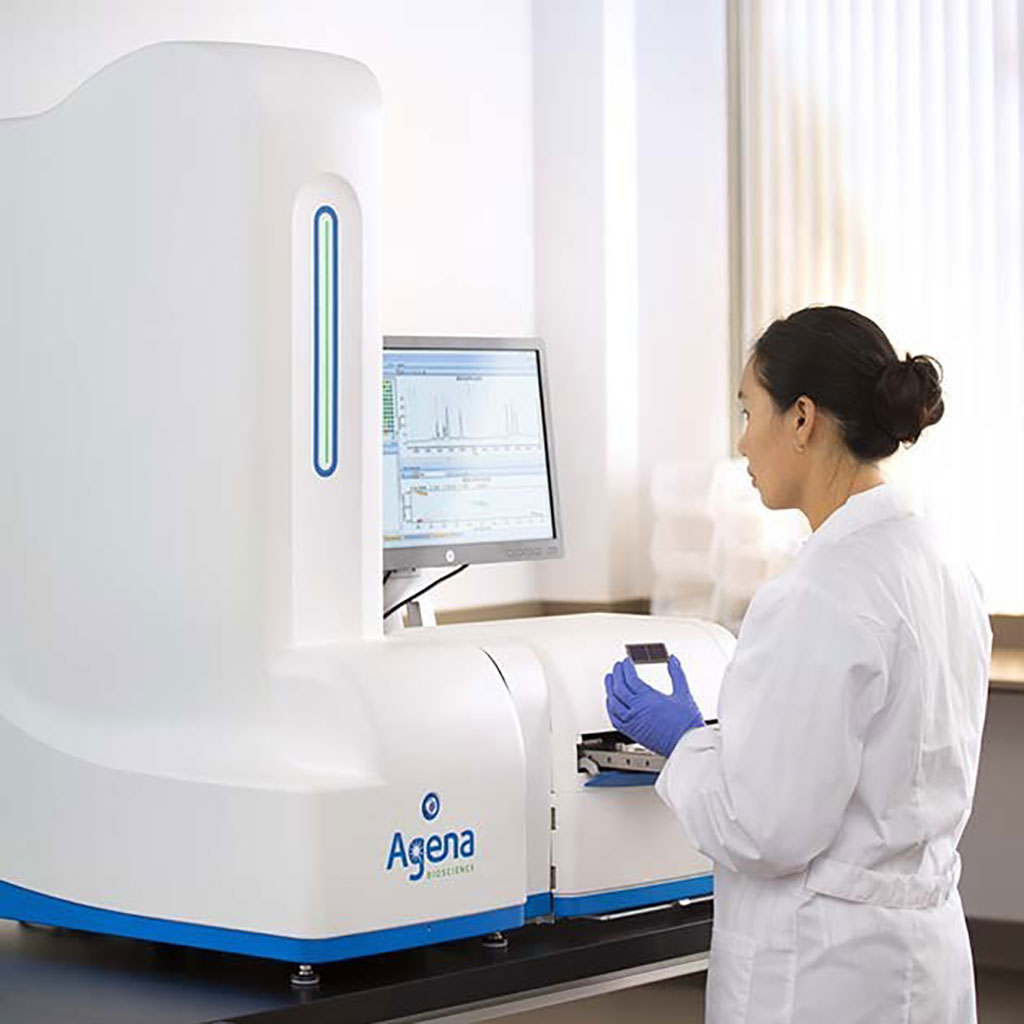 Imagen: El sistema de sobremesa MassARRAY proporciona un análisis oportuno y preciso de hasta 1000 muestras en un solo día (Fotografía cortesía de Agena Bioscience)