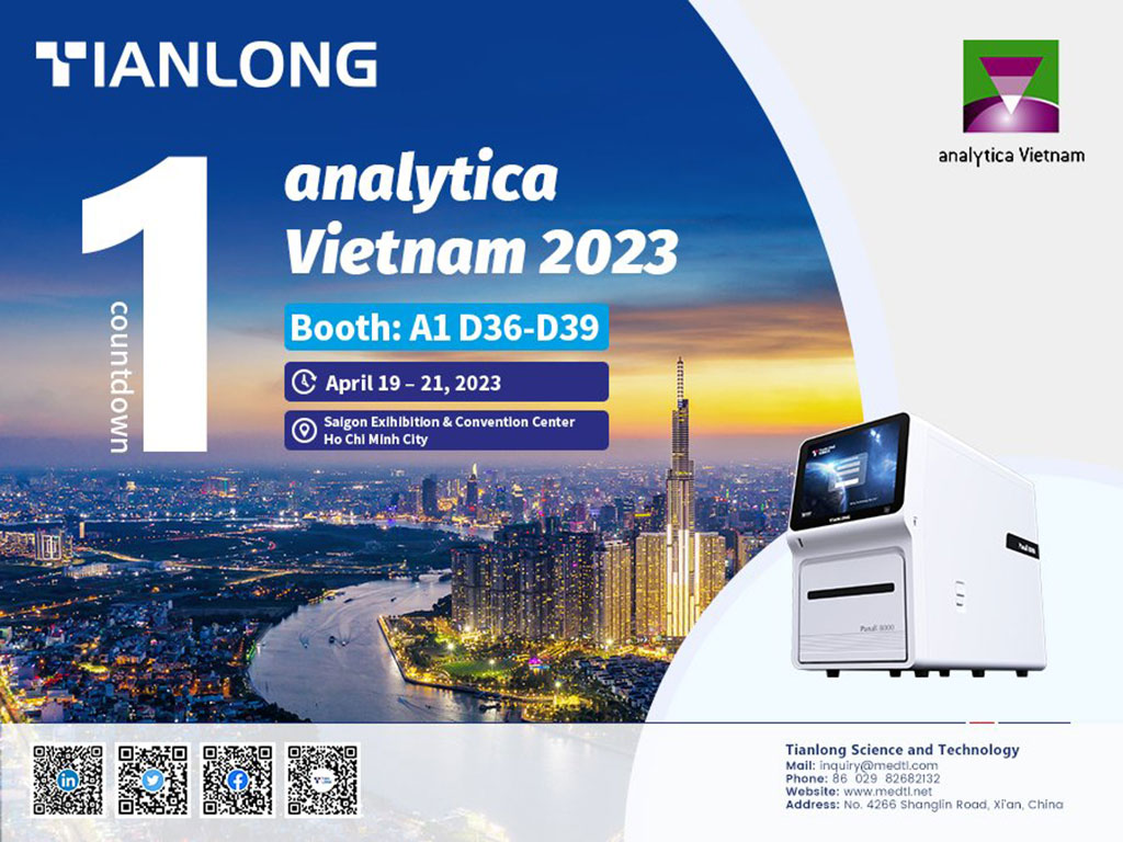 Imagen: El nuevo sistema de diagnóstico molecular todo en uno Panall 8000 se muestra en analytica Vietnam 2023 (Fotografía cortesía de Tianlong)