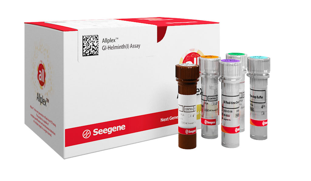 Imagen: La prueba Allplex GI-Helminth (I) es la primera PCR multiplex comercializada para el diagnóstico de helmintos (Fotografía cortesía de Seegene)