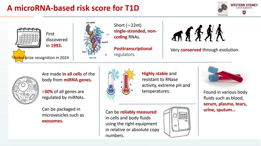 Imagen: un puntaje de riesgo basado en microARN para diabetes tipo 1 (foto cortesía de la Universidad Western Sydney)