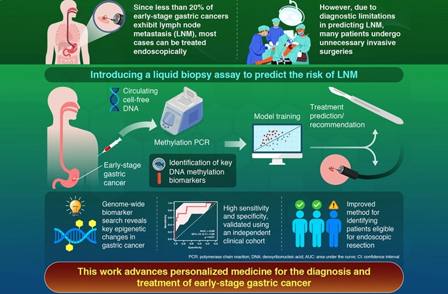 Imagen: la prueba de metilación del ADN en sangre predice la metástasis en los ganglios linfáticos en el cáncer gástrico en etapa temprana (fotografía cortesía del Instituto de Ciencias de Tokio)