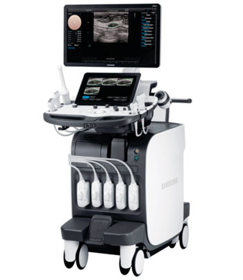 Imagen: El sistema para ecografía RS80A, diseñado para el diagnóstico en el departamento de radiología (Fotografía cortesía de Samsung Medison).