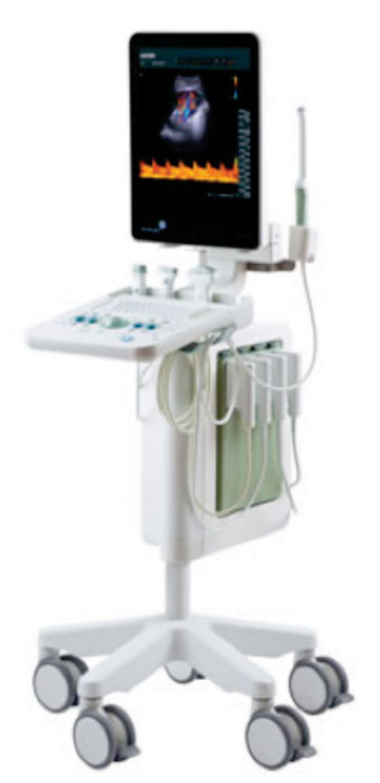 Imagen: El sistema para ultrasonido bk3000, diseñado para el campo de la medicina de emergencias (Fotografía cortesía de Analogic).
