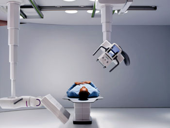 Imagen: El sistema robótico Multitom para Rayos X de avanzada (Rax) (Fotografía cortesía de Siemens Healthcare).