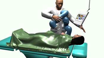 Imagen: Representación de un artista del robot para biopsias MURAB (Fotografía cortesía de la Universidad de Twente).