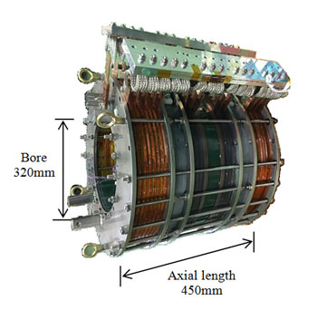 Imagen: El modelo del primer escáner 3T MRI con bobinas de alta temperatura (Fotografía cortesía de Mitsubishi Electric).