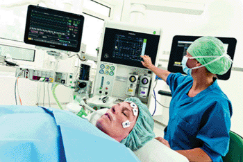 Image: The IntelliSave AX700 anesthesia machine (Photo courtesy of Philips Healthcare).
