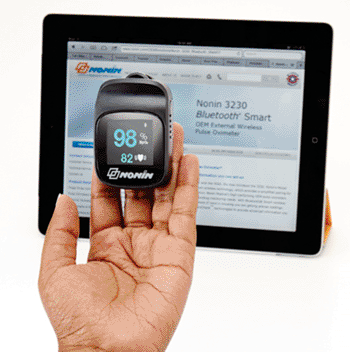 Image: The Nonin Medical 3230 pulse oximeter with Bluetooth Smart technology (Photo courtesy of Nonin Medical).