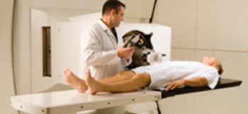 Image: Patient preparing to undergo proton therapy (Photo courtesy of the University of Florida Proton Therapy Institute).