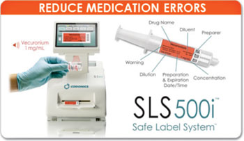 Image: The Codonics Safe Label System (SLS) printer and label (Photo courtesy of Codonics).