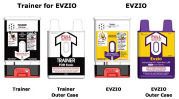 Image: The Evzio device and trainer (Photo courtesy of kaléo).