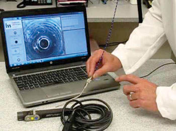 Image: The Flexible Inspection Scope in action (Photo courtesy of Healthmark Industries).