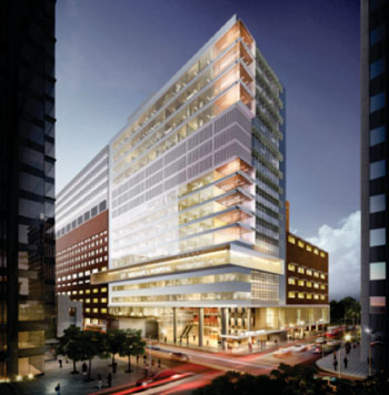 Image: Artist rendition of the new 17-story Peter Gilgan Patient Care Tower (Photo courtesy of St. Michael\'s Hospital).