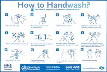 Image: One of the NHS “Wash Your Hands” campaign posters (Photo courtesy of the NHS).
