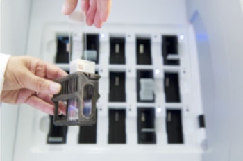 Image: MSHS tissue slides being prepared for scanning (Photo courtesy of Koninklijke/Philips).