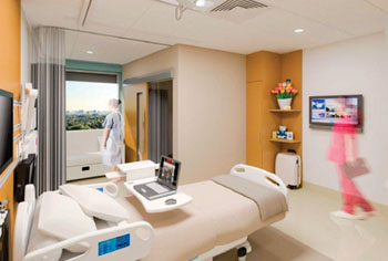 Image: Patient room at the new Humber River Hospital (Photo courtesy of Humber River Hospital).