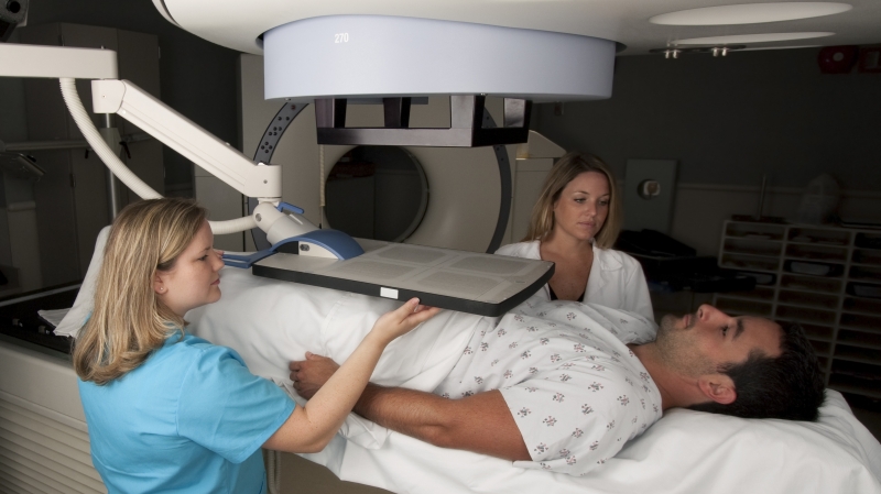 Scanning for prostate cancer for 3D modeling (Photo courtesy of St. George\'s University of London).