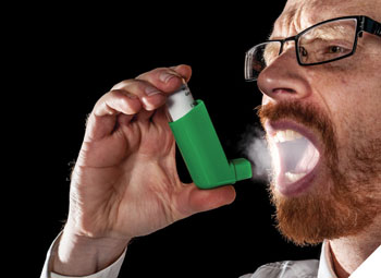 Image: A pressurized metered nicotine dose inhaler (Photo courtesy of the University of Otago).