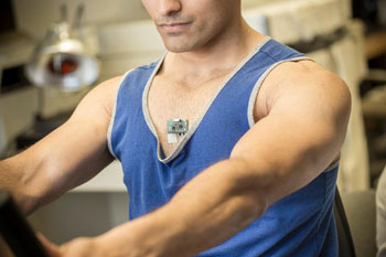 Image: The Chem-Phys patch placed above the sternum (Photo courtesy of UC San Diego).
