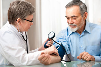 Image: A patient being evaluated for high blood pressure, the most common health issue faced by seniors across the globe (Photo courtesy of MNT).