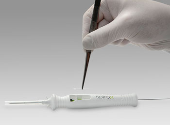 Image: The LATERA absorbable nasal implant and delivery device (Photo courtesy of Spirox).